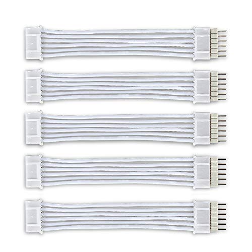 Product Cover Flexible Corner Connector for Philips Hue Lightstrip (0.2 ft/ 6cm, 5 Pack, White)