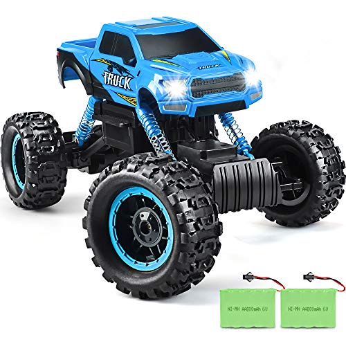 Product Cover DOUBLE E RC Cars Newest 1:12 Scale Remote Control Car with Two Rechargeable Batteries and Dual Motors Off Road RC Trucks,High Speed Racing Car for Kids