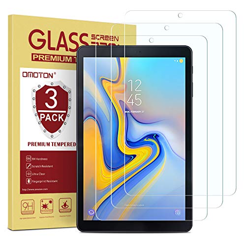 Product Cover OMOTON[3 Pack] Screen Protector for Tab A 8.0 2018(SM-T387), Tempered Glass/High Definition/Bubble Free Screen Protector for Samsung Galaxy Tab A 8.0 inch 2018 Released