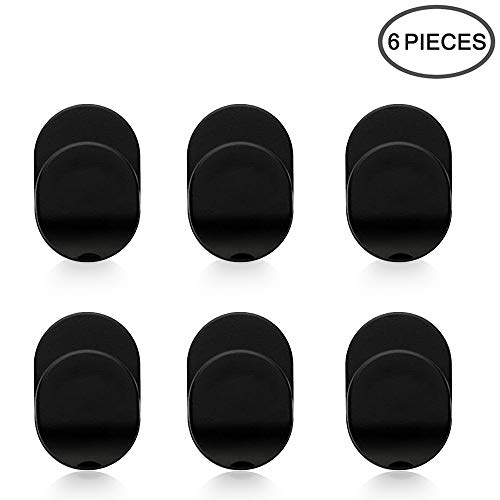 Product Cover Sonku 6 Piece Ring Hook Mount Accessories, Upgrade Version Phone Mount Hook for Universal Cellphone Finger Ring Holder Grip Stand - (Black)