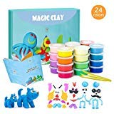 Product Cover ESSENSON Modeling Clay Kit - 24 Colors Air Dry Ultra Light Modeling Magic Clay, Soft & Stretchable DIY Molding Clay with Clay Tools, Animal Accessories and Easy Storage Box Best Gifts for Kids/Adults