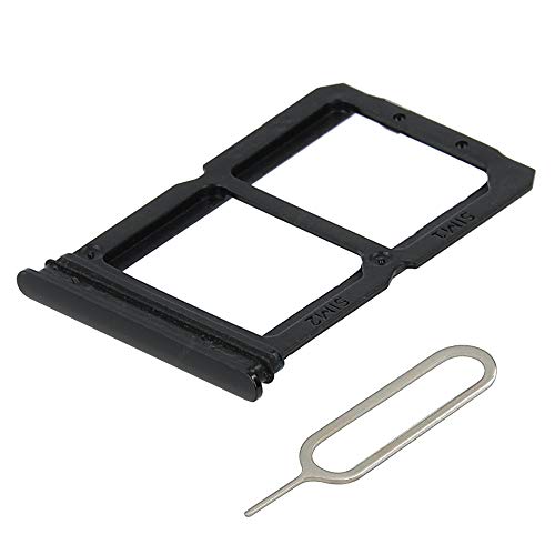 Product Cover MMOBIEL Dual Sim Card Tray Compatible with One Plus 6T 2018 6.41 inch (Mirror Black) incl Sim pin