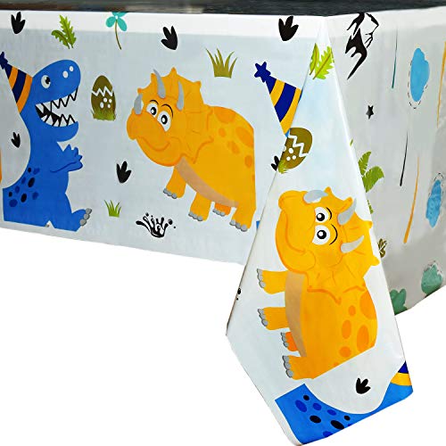 Product Cover WERNNSAI Dinosaur Party Tablecloth - Dinosaur Party Supplies for Kids Boys Birthday Wedding Baby Shower Decoration 1 Pack 71'' x 43.3'' Disposable Printed Plastic Table Cover for Rectangle Table