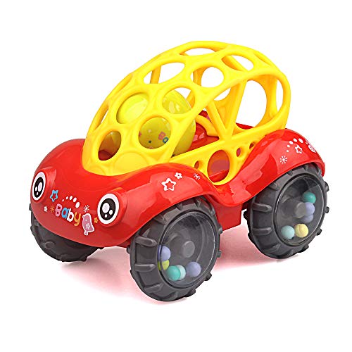 Product Cover ZHFUYS Rattle & Roll Car，3 to 24 Months Baby Toys 5 inch boy and GILR Infant Toys Vehicles