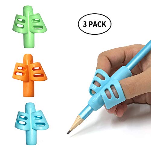 Product Cover Pencil Grips Koabbit for Kids Hand Writing for Preschool,Writing Aid Grips Trainer Posture Correction,Universal Ergonomic Training Gripper for Righties and Lefties(3Pack)
