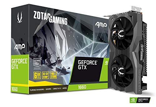 Product Cover ZOTAC Gaming GeForce GTX 1660 AMP 6GB GDDR5 192-bit Gaming Graphics Card, Super Compact, IceStorm 2.0 Cooling, Wraparound Metal Backplate - ZT-T16600D-10M