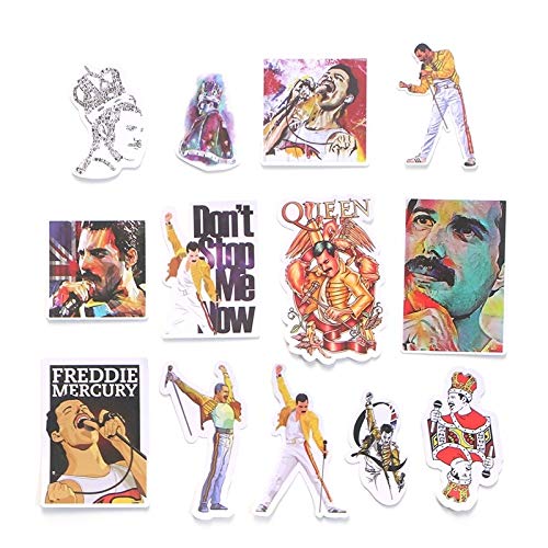 Product Cover 13pcs Freddie Mercury Scrapbooking Decals DIY Creative Badges DIY Decorative Stickers Vintage Notebook Phone