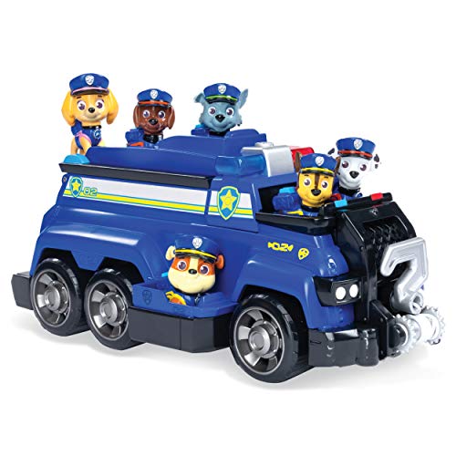Product Cover Paw Patrol, Chase's Total Team Rescue Police Cruiser Vehicle with 6 Pups, For Kids Aged 3 & Up