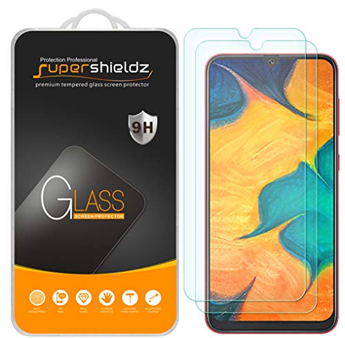 Product Cover (2 Pack) Supershieldz for Samsung Galaxy A30 Tempered Glass Screen Protector, Anti Scratch, Bubble Free