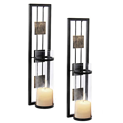 Product Cover Shelving Solution Wall Sconce Candle Holder Metal Wall Decorations for Living Room, Bathroom, Dining Room, Set of 2