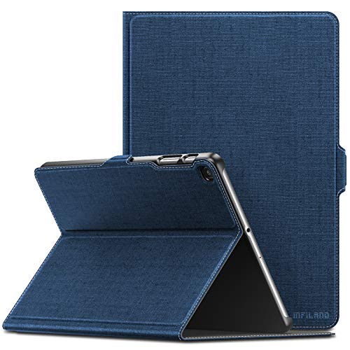 Product Cover Infiland Samsung Galaxy Tab A 10.1 2019 Case, Multiple Angle Stand Cover Compatible with Samsung Galaxy Tab A 10.1 Inch Model SM-T510/SM-T515 2019 Release Tablet, Navy