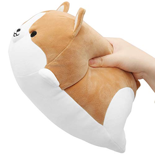 Product Cover sofipal Corgi Dog Plush Pillow, Soft Shiba Inu Corgi Butt Stuffed Animal Toys Gifts for Bed, Valentine, Kids Birthday, Christmas (Brown, 11.8inch)