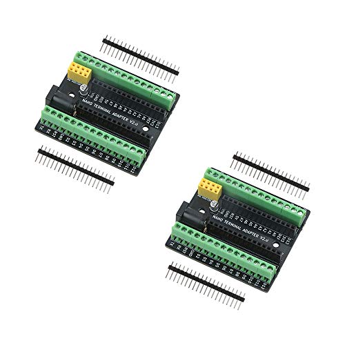 Product Cover Emakefun Nano Terminal Expansion Adapter Board for Arduino Nano V3.0 AVR ATMEGA328P with NRF2401+ Expansion Interface, DC Power Supply Interface (2PCS)