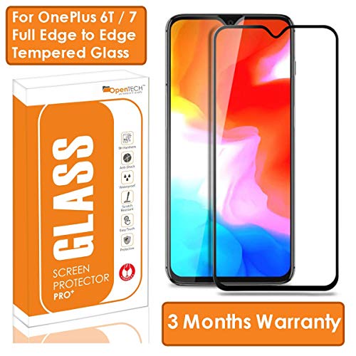 Product Cover OpenTech® Edge to Edge Tempered Glass Screen Protector for OnePlus 6T / OnePlus 7 with Installation kit