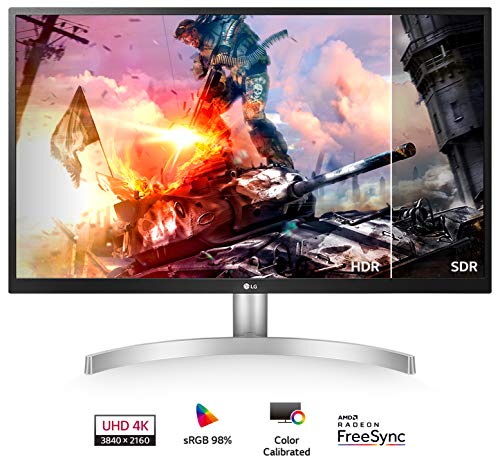 Product Cover LG 27 inch 4K-UHD (3840 x 2160) HDR 10 Monitor (Gaming & Design) with IPS Panel, HDMI x 2, Display Port, AMD Freesync  - 27UL500 (White)
