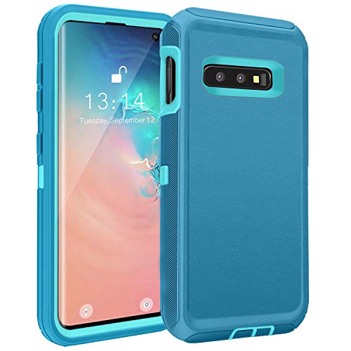 Product Cover FOGEEK Compatible with Samsung Galaxy S10e Case, Protective Cover, Full Protection Rugged Case [Support Wireless Charging][Dust-Proof] for Galaxy S10e [5.8 inch] 2019 (Tea Blue/Light Blue)