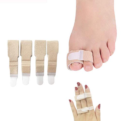 Product Cover Broken Toe Wraps Splint - Pack of 4 Toe Separator, Straightener for Hammer Toes, Turf Toe
