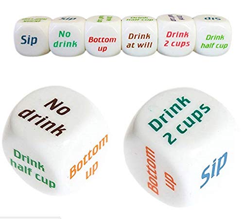 Product Cover KRISMYA 1Pcs Funny Drinking Dice Game Rolling Decider Party Drunk Frenzy Party Game Bar Pub Adult Favor Toys