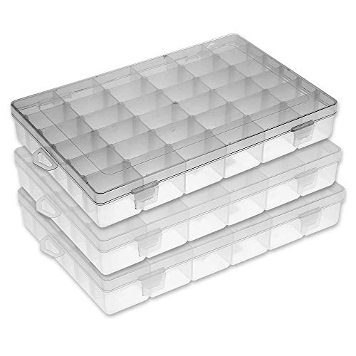 Product Cover FSC Lighting Organizer containers Plastic Jewelry Box Storage containers Beads Box Fishing Tackle Storage Boxes Plastic Container with dividers 36grids /3pack