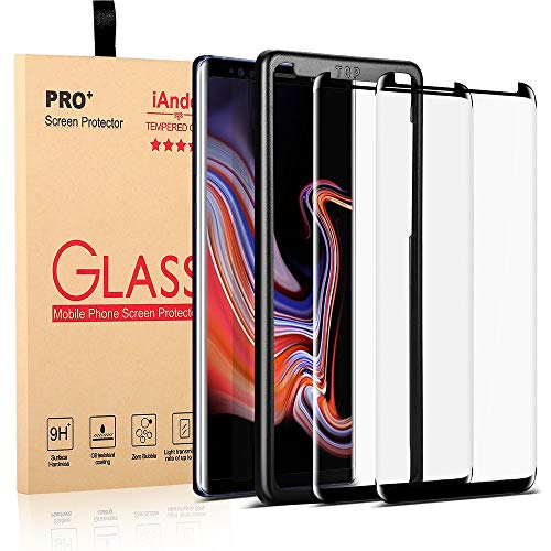 Product Cover iAnder [2-Pack] Galaxy Note 9 Glass Screen Protector [Easy Installation Tray], 3D Curved [Tempered Glass] Screen Protector for Galaxy Note 9 [Case Friendly]