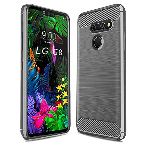 Product Cover Sucnakp LG G8 ThinQ Case,LG G8 Case TPU Shock Absorption Cell Phone Cases Technology Raised Bezels Protective Cover for LG G8 Case (TPU Gray)