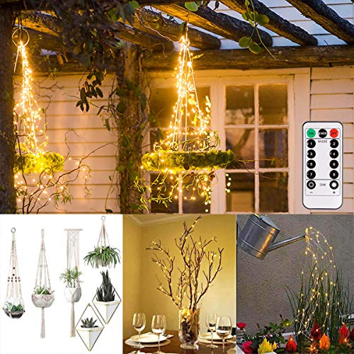 Product Cover ALOVECO Battery Operated String Lights 2 Pack with Remote Timer, 200 LED Fairy Hanging String Lights Decorative Lighting for Christmas Tree, Garden Plant Hanger, Dorm, Wedding, Party, Bedroom