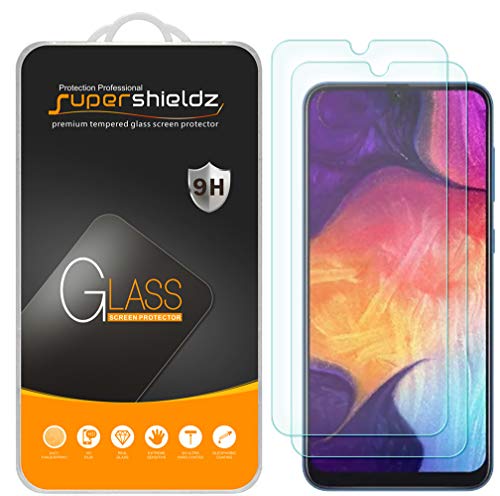 Product Cover (2 Pack) Supershieldz for Samsung Galaxy A50 Tempered Glass Screen Protector, Anti Scratch, Bubble Free