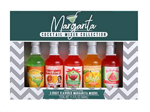 Product Cover Thoughtfully Gifts, Margarita Mixer Collection, Mixes of Blood Orange, Strawberry, Watermelon, Mango and Lime Margarita, 2.3 ounces Each, Set of 5 (Contains NO Alcohol)