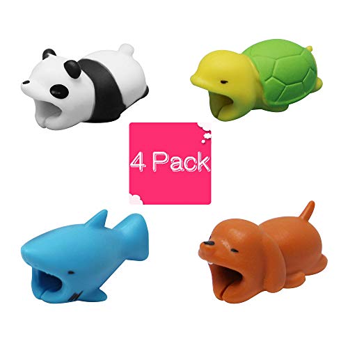 Product Cover Cable Bite Charger Protectors Cute Animal Cord Cable Data Line Protect Cell Phone Accessory (4 Pack)