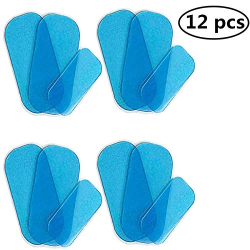 Product Cover 12 pcs Gel Pads Replacements for EMS ABS Hips Trainer Buttock Muscle Massage Replacement Gel Sheets,Special for EMS Butt Muscle Trainer, Butt Toner,Buttocks Trainer Accessories (3 PCS/Set,4 Sets/Pack)
