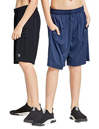 Product Cover BALEAF Youth Boys' Athletic Running Shorts Pockets Tennis Volleyball Shorts Pack of 2