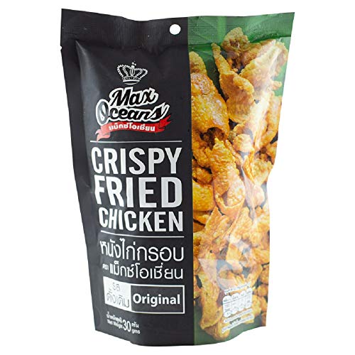 Product Cover Max Oceans Brand, Crispy Fried Chicken, Crispy Chicken Skin, Original Flavour, Size 30g X 4 Packs