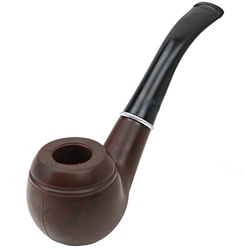 Product Cover Skeleteen Fake Pipe Costume Accessory - Wood Look Tobacco Prop Pipe for Dress Up and Pretend Play