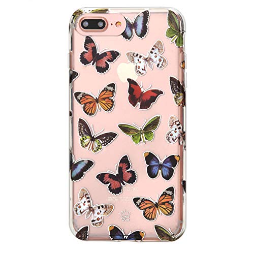 Product Cover Velvet Caviar for Cute iPhone 8 Plus Case & iPhone 7 Plus Case Butterfly Clear for Women & Girls - Protective Phone Cases [Drop Test Certified] (Butterflies)