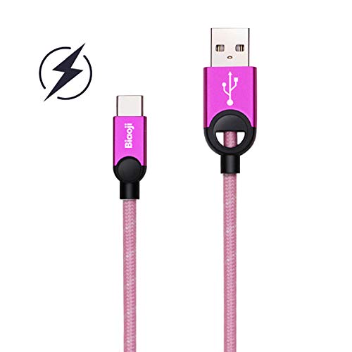 Product Cover USB Type C Cable, Biaoji(3 FT) USB A 2.0 to USB-C Fast Charger Nylon Braided USB C Cable Compatible Samsung Galaxy S9 S8 Plus Note 9 8 (HLT2628R-1)