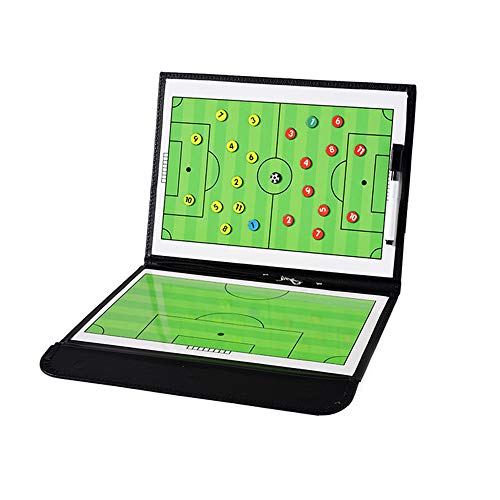 Product Cover Football Coaching Board Coaches Clipboard Tactical Magnetic Board Kit with Dry Erase, Marker Pen and Zipper Bag (Football Board)