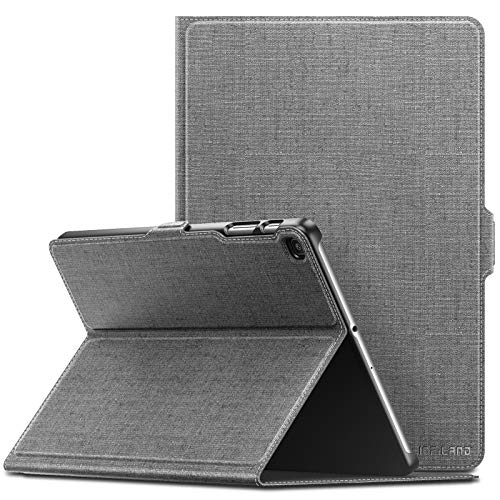 Product Cover Infiland Samsung Galaxy Tab A 10.1 2019 Case, Multiple Angle Stand Cover Compatible with Samsung Galaxy Tab A 10.1 Inch Model SM-T510/SM-T515 2019 Release Tablet, Gray