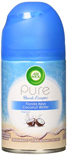 Product Cover Air Wick Pure Freshmatic Refill Automatic Spray, Pure Florida Keys Coconut Water, 1ct, Air Freshener, Essential Oil, Odor Neutralization, Packaging May Vary