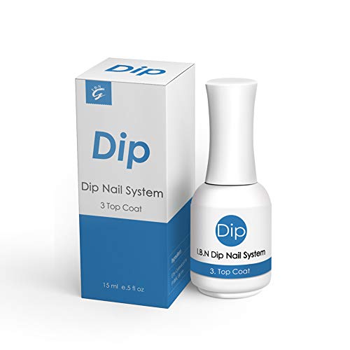 Product Cover Dip Powder Top Coat 15ml High Shine (Added Calcium & Vitamin) for Nail Dipping Powder Salon Home Use (Top Coat)