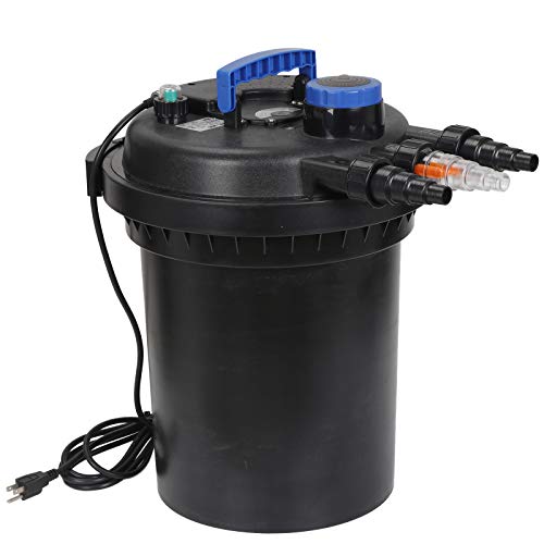 Product Cover ZENY Pressure Bio Filter for Pond 13W UV Sterilizer Purifier Light 10000L Koi Water 4000 Gallons Easy Backwash Function