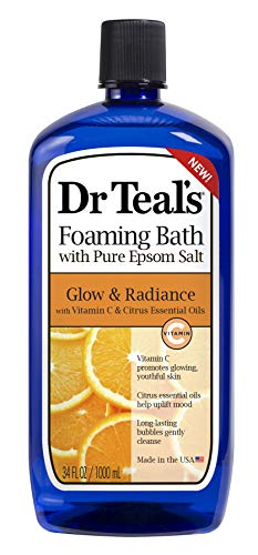 Product Cover Dr. Teal's Glow & Radiance with Vitamin C & Citrus Essential Oils Foaming Bath 34oz
