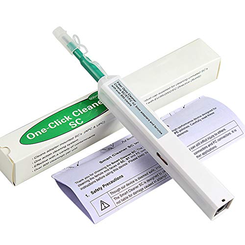 Product Cover TUTOOLS one-Click Fiber Optic Cleaner,Fiber Optic connectors Cleaning,Fiber Optic Cleaner Pen with 800+ Cleans for 2.5mm SC/ST/FC Ferrules Push Type