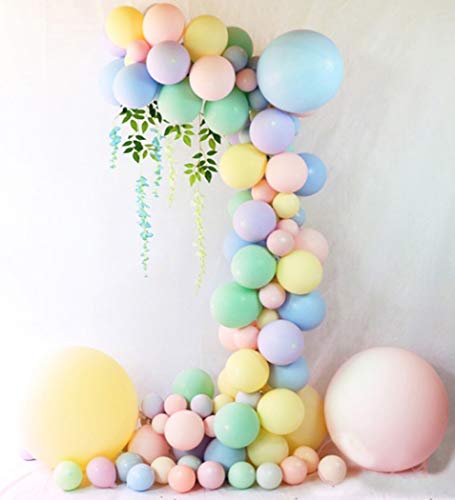 Product Cover Beaumode DIY Pastel Balloons Garland Kit 104 pcs Assorted Macaron Candy Colored Latex Party Balloons Arch for Wedding Graduation Kids Birthday Unicorn Party Christmas Baby Shower Party Supplies