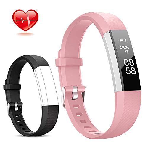 Product Cover Lintelek Fitness Tracker, Slim Activity Tracker with Heart Rate Monitor, IP67 Waterproof Step Counter, Calorie Counter, Pedometer for Kids, Women, Men and Gift