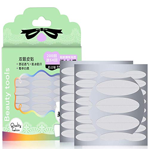 Product Cover 528 Pcs Natural Invisible Double Eyelid Lift Strips Waterproof One Side Eyelid Tape Stickers, Instant Eye Lift Without Surgery, Perfect for Hooded, Droopy, Uneven, or Mono-eyelids, 264 Pairs Wide Size