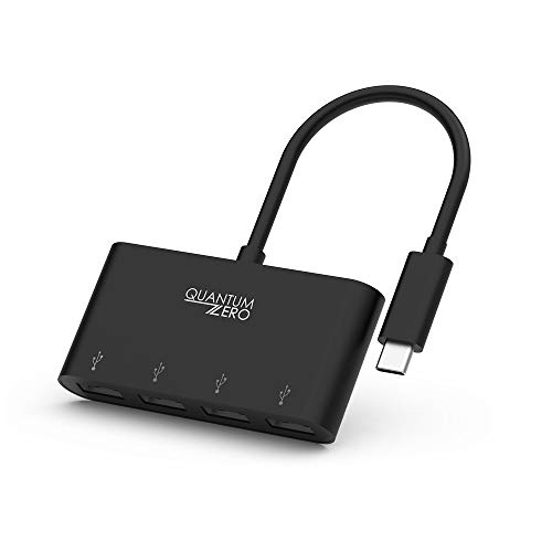 Product Cover QuantumZERO USB 3.1 Type C Hub, 4 Port [1 inch Built-in Cable]