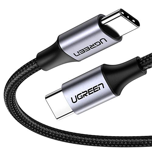 Product Cover UGREEN USB C to USB C Cable, 60W Type-C PD Fast Charging Cord Compatible with Samsung Galaxy Note 10 S10 S9, Google Pixel 2/3a/XL, Nexus, MacBook Air, iPad Pro 2018, Chromebook, Nitendo Switch (3FT)