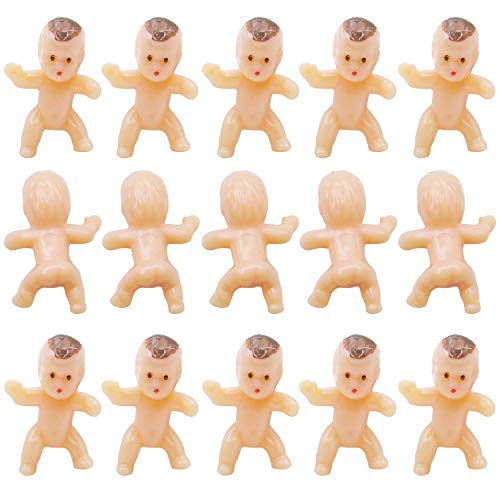 Product Cover 120 Pieces 1 Inch Mini Plastic Babies Tiny Baby Doll for Party Favor Baby Shower Ice Cube Game Party Game Decor Party Decorations