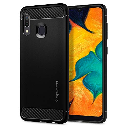 Product Cover Spigen Rugged Armor Designed for Samsung Galaxy A30 / A20 / M10s Case (2019) - Matte Black