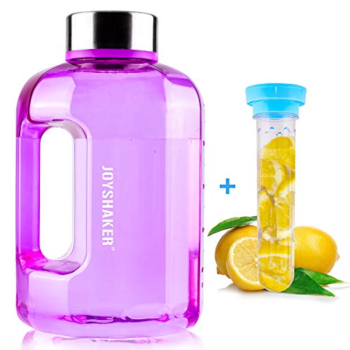 Product Cover BOTTLED JOY Water Jug 75oz Water Bottle 2.2L Large Water Bottle Clear Water Bottle Sports Water Bottle Wide Mouth BPA Free, Stainless Steel Water Bottle with Fruit Infuser